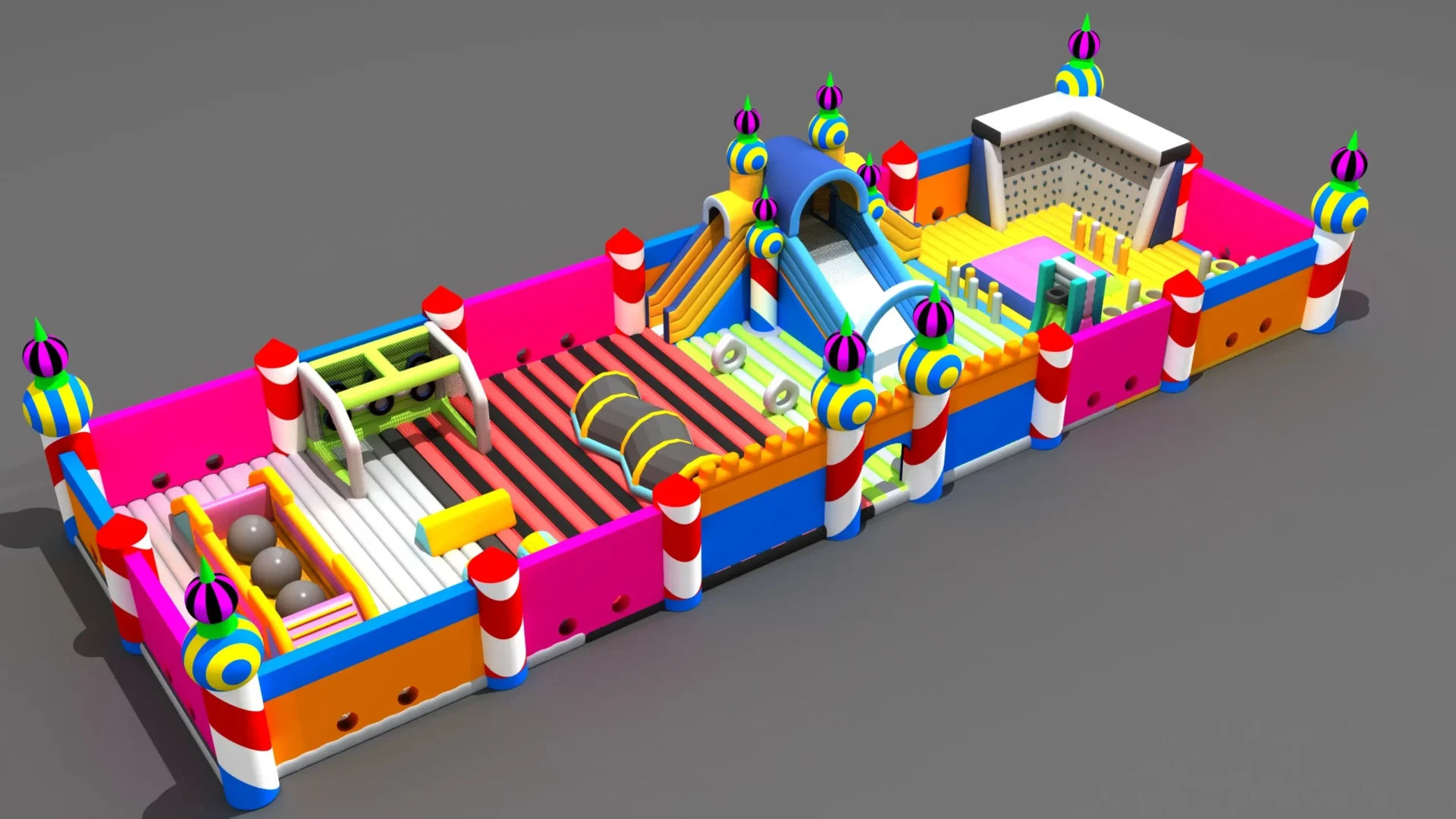 Mega Parque Pista de Obstáculos Inflável view 2